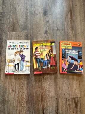 Lot of 3 Scholastic Children's Books: Amber Brown Is Not A Crayon, Report to the